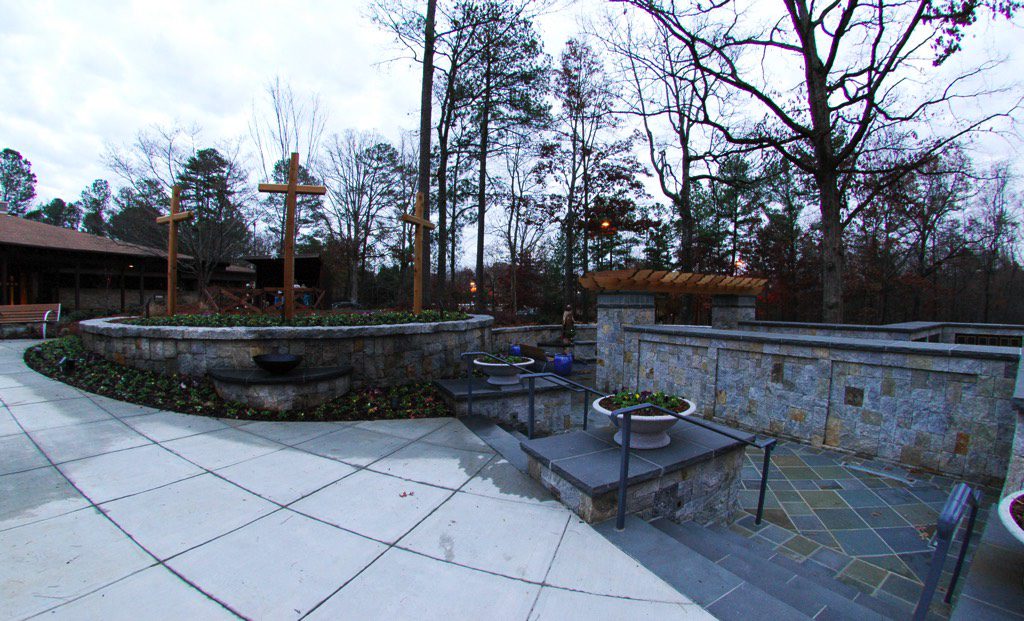 All Saints Catholic Church Columbarium Entrance Stairs